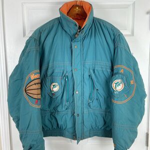 Triple Fat Goose Down Vintage Miami Dolphins Jacket Size Puffer 90s Mens XL